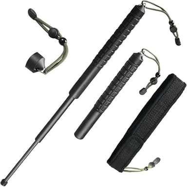 BNGXR Bastone da Trekking Multifunzionale, Bastone da Trekking Pieghevole e Regolabile da 64 cm, con Corda Anti-perdita e Borsa per il Trasporto, Staccabile a 3 Sezioni, per Walking e Sci Alpinismo