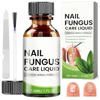 Cura Unghie Piedi, Nutre e Lenisce Le Unghim, Rinforza la Struttura Dell'Unghia, Trattamenti per Unghie, con 1 Lima per Unghie, 30ml