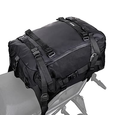 Rhinowalk Borsa multifunzione per moto, borsa da sella per moto, borsa per portapacchi, borsa posteriore, 30 l, colore nero