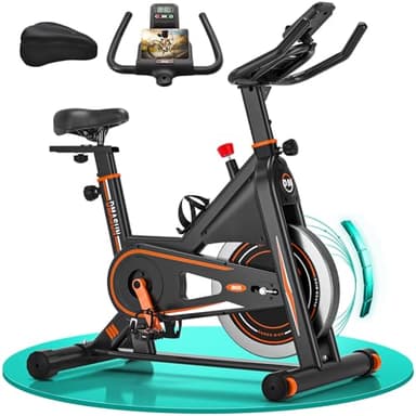 DMASUN Cyclette da Casa Professionale - Resistenza Magnetica Forte, Silenziosa, Confortevole e Stabile - Capacità 160 kg (Include Coprisella)