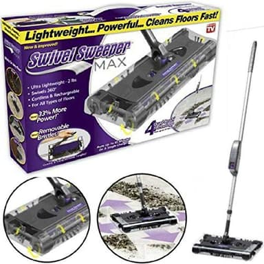 AntDau71 - Scopa Elettrica Rotante Senza Fili – Batteria Ricaricabile, Manico Snodabile a 360° – Potente, Leggera e Silenziosa – Perfetta per Tutti i Pavimenti CW682