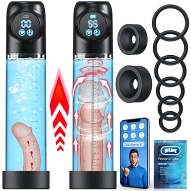 Masturbatore Uomo Pompa Pene Pump - Masturbatore per Uomo Sex Toy Elettrica APP, Toys Sessuali per Uomini Allungamento del Pene Maschile, Penis Pump Vacuum Device Ingrandimento Penes Grande Pump