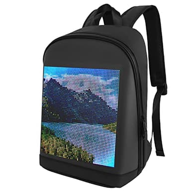 SIUKE Zaino da viaggio personalizzabile con schermo a colori a LED Borsa da scuola per uomini Donne Studenti universitari
