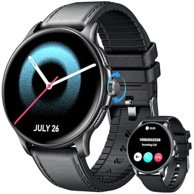 Orologio Smartwatch Uomo Smart Watch: 1.43" Intelligente Orologi con Chiamate Bluetooth Pressione Sanguigna SpO2 100+ Modalità Sport IP68 Impermeabile Contapassi Compatibile Tracker per Android e IOS