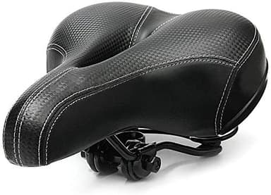 Sella comoda per bicicletta, con doppia molla, progettata con cuscino morbido in memory foam traspirante (nero)