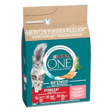 Purina ONE Bifensis Crocchette Gatto Sterilizzato Salmone, Sacco da 2,8kg