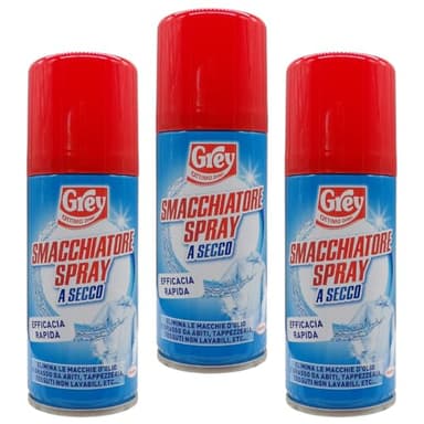 Smacchiatore a Secco Bucato e Tessuti K2r, Elimina Macchie di Olio e Grasso, Smacchia Tappeti Tappezzeria Sedili Auto e Tessuti non Lavabili - Confezione da 3 Flaconi da 100ml