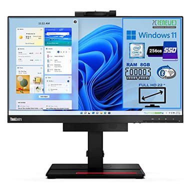 Pcrenewed Pc Fisso All In One 22″ computer desktop Intel Core i5-8400T | 8GB RAM | 256GB SSD | Monitor 22” FullHD WebCam Audio Windows 11 Pro WIFI BTH e Rete (Ricondizionato) (Solo PC)