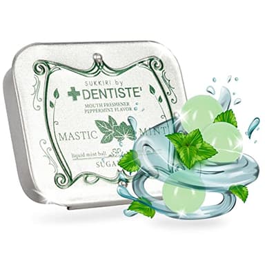 Dentiste LoveMints. Mentine in confezione vintage in metallo. Alito fresco in 3 secondi. Caramelle alla menta piperita contro l'alito cattivo e la carie. Menta fresca e olio di mastice