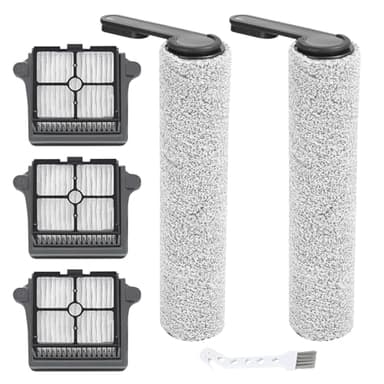 Rrochio Accessori Ricambi per Tineco Floor One S7 Pro, 2 Spazzole a Rullo 3 Filtri HEPA per Aspirapolvere Tineco S6 Lavapavimenti Accessorio di Ricambio Originale