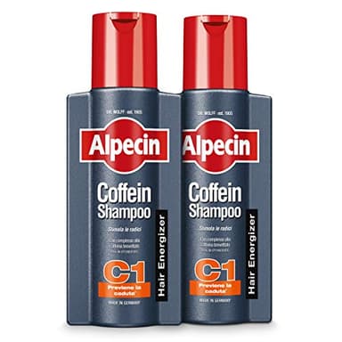 Alpecin Caffeine Shampoo C1 2x250ml | Shampoo Anticaduta Efficace con Caffeina | Shampoo Rinforzante Uomo per Capelli Diradati e Sottili | Cura Quotidiana del Cuoio Capelluto | Per capelli forti