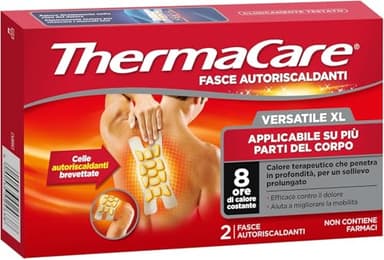 ThermaCare Versatile XL Fasce Autoriscaldanti a Calore Terapeutico per Dolore Diffuso, 8 Ore Calore Costante, 2 Fasce Monouso