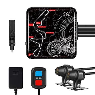 VSYSTO Screenless Motorcycle Record WiFi GPS 140 ° Wide Angle Dual 1080P Anteriore e Posteriore Lente di Visione Notturna Lente GPS Corpo Completo Impermeabile DVR Cyclic Record