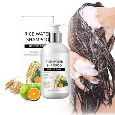 Shampoo all'acqua di riso per perdita di capelli Migliora forza e lucentezza, condiziona profondamente ciocche secche e crespe, aggiunge volume e riduce la rottura.