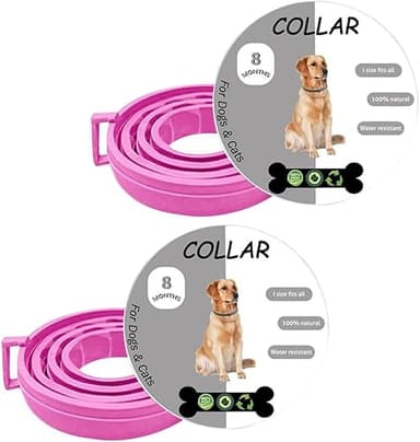 BKEPDY Collare Antipulci Cani Gatti Regolabile Naturale Protezione Parassiti Impermeabile Durata 8 Mesi Taglia Unica