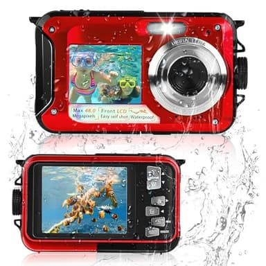 Macchina Fotografica Subcquea, Comius Sharp Fotocamera Subacquea Digitale 10FT 30MP Photo FHD Video 16X Digital Zoom con Scheda di Memoria da 32G per Selfie Subacquei, Immersione, Nuoto