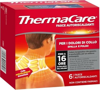 ThermaCare Fasce Autoriscaldanti a Calore Terapeutico per Dolori di Collo, Spalla, Polso, 8 Ore Calore Costante, 6 Fasce Monouso