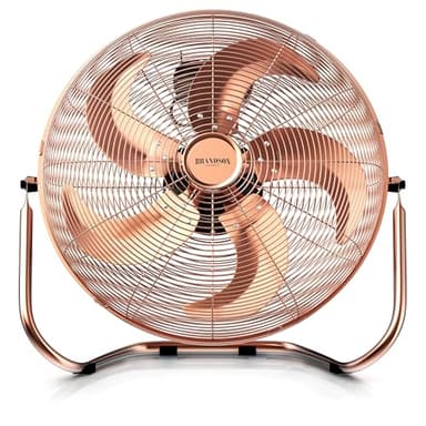 Brandson - Macchina del Vento - L'Originale Super Ventilatore - Largo 53,5cm - 3-Livelli di Potenza - 120W di Potenza Max assorbita - Design Retro - Rame