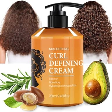 Crema per definire i ricci marocchini, idratante, all'olio di argan, maschera idratante per capelli per migliorare capelli mossi, crema lisciante e arricciante districante, condiziona
