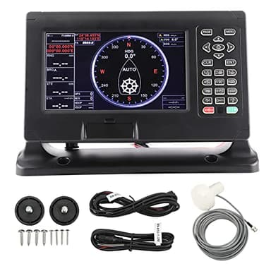 Brilluxa GPS Navigator Marino, Display LCD 8 Pollici per Barca 12-36V, Dispositivo Chartplotter Impermeabile GPS per Navigazione Marina