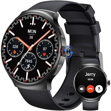 OUKITEL Orologio Intelligente Uomo con GPS e Bussola, 1,43" AMOLED Smartwatch Uomo con Chiamate Bluetooth, Monitoraggio Frequenza Cardiaca 100+ per Sport, Stress e Sonno, Impermeabile per Android/iOS