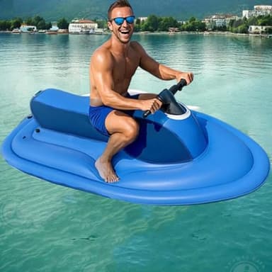 emobwdy Scooter Subacqueo 500W E Moto d'Acqua Gonfiabile - Barca Pieghevole Portatile 2 in 1 + Propulsore Subacqueo, Batteria 10000 mAh 130Minuti,per Avventure Acquatiche in Famiglia,Boat
