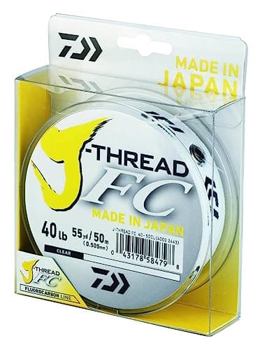 Daiwa Filo da Pesca J-Thread FC Fluorocarbon 100 m 110 YD 0.218 mm 6 lb Fluorocarbon Ideale per Tutte Le Tecniche di Pesca Spinning Surfcasting Trota Bolognese Lago Invisibile in Acqua Resistente al