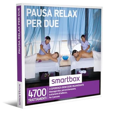 Smartbox Cofanettoregalo Pausa relax per due, Idea regalo per la coppia, Un'esperienza benessere per 2 persone