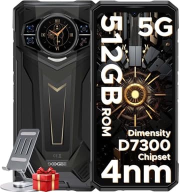 DOOGEE S200 Plus Rugged Smartphone 5G MTK 7300 4nm, 32GB+512GB 10100mAh 100MP+32MP+20MP Telefono Indistruttibile, 6.72”FHD 120 Hz 1.32" AMOLED Rear Display Al Funzione BT5.4/Fingerprint ID/Face ID/OTG