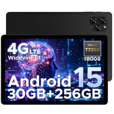 DOOGEE TAB G6 Tablet 11 Pollici, 4G LTE 90Hz Tablets Android 15, 30GB RAM+256GB ROM/TF 2TB, Octa-Core PC con sim, 8000mAh/Gemini AI/Widevine L1/13MP+5MP/OTG/BT5/FACE ID/Doppi altoparlanti/3.5mm Jack