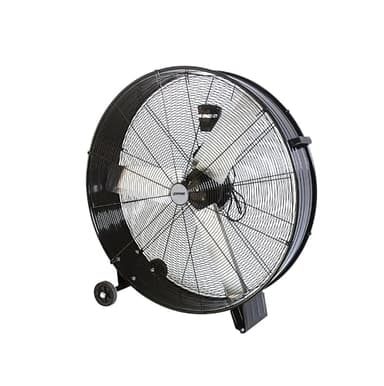 Zephir ZDM90CM Ventilatore Industriale da Terra Professionale con Ruote Struttura Interamente in Metallo Superpotente Pala 90 cm Gabbia 3 velocità selezionabili Motore da 360W, Nero