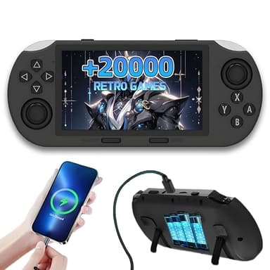 SF3000 Console Portatile Console di gioco portatile,20000+ Giochi,Processore Dual Core,E-book/Musica/Video/Ricarica di emergenza del telefono cellulare,14 Emulatori,Schermo IPS HD da 4,5″,Uscita TV