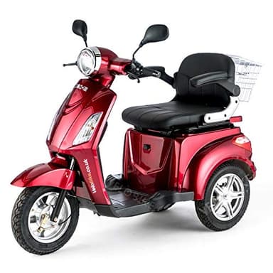 ZT15 VELECO Elektromobil, Veicolo Elettrico per Anziani, Disabili, Senior, Triciclo, 12 km/h ROSSO