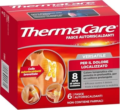 ThermaCare Versatile Fasce Autoriscaldanti a Calore Terapeutico per Dolore Localizzato, 8 Ore Calore Costante, 6 Fasce Monouso