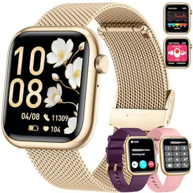 Smartwatch Donna con Effettua orologio Chiamate: 1.83" Smart Watch con Bluetooth5.2 Contapassi Sonno 123+ Modalità Sportivo Fitness Tracker IP68 Impermeabile WhatsApp Notifice Compatibile Android iOS