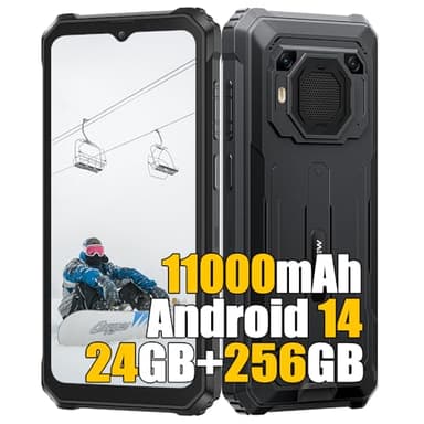Blackview BV6200 Plus Android 15 Rugged Smartphone 2025, 24GB+256GB/2TB Cellulare Robusto, 11000mAh Telefono Indistruttibile, 16MP Fotocamera AI, 6.56"HD+ Cellulari Resistente IP68,4G,NFC,OTG,GPS,Nero