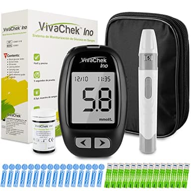 Glucosio nel Sangue Kit Aggiornamento 2021 Misuratore di Glicemia Diabetes Test Kit Trasmissione Dati tramite MicroUSB Avviso di Ipoglicemia e Chetoni con 25 strisce e 25 lancette mg/dL