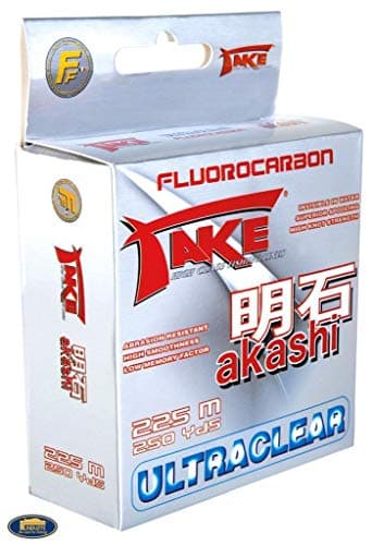 Lineaeffe Filo da Pesca Take Akashi Ultraclear Fluorocarbon 225 m 225 m D. 0.200 mm Fluorocarbon Ideale per Tutte Le Tecniche di Pesca Spinning Surfcasting Trota Bolognese Lago Invisibile in Acqua