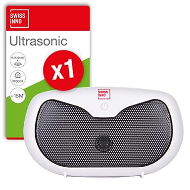 SWISSINNO Scaccia Roditori Ultrasuoni a Batteria 20 m²: Scaccia topi, ratti, martore e altri roditori con potenti ultrasuoni, per uso interno. X1