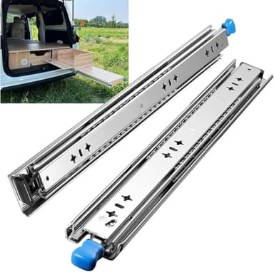 Guide per Cassetti Pesanti con serratura 900mm Guide per Cassetti Estrazione Totale Cursori a Sfera Carico Massimo 120KG Guide per Cassetti Montaggio Laterale 1 Paio