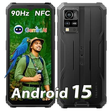Blackview BV4800SE Android 15 Rugged Smartphone 2025, 12GB+64GB/2TB TF Octa Core, 90Hz 6.56" Schermo, 285g&13.5mm, Telefono Indistruttibile Cellulare Robusto, 16MP Gemini AI, NFC/Dual 4G/IP68/IP69K