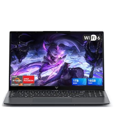 Portatile Da Gaming, Portatile Da 15,6 Pollici Con Processore Ryzen 7 5825U (Fino A 4,5 GHz), 16 GB Di RAM DDR4, SSD Da 1 TB, Radeon RX Vega 8 Graphics, Computer Portatile 2026 Per L'Editing Video