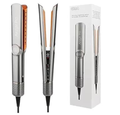 OBA Airstyle Pro Piastra ad Aria Calda Professionale Wet & Dry, Asciugacapelli e Styler 2 in 1, 1400W, Tecnologia Brushless, Nero, Plastica