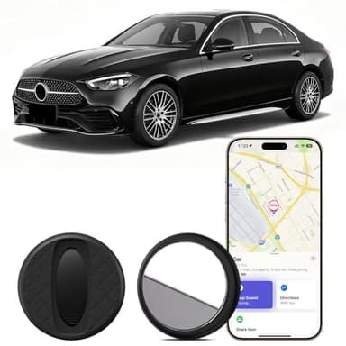 GPS Tracker per Auto, Localizzatore GPS per Auto Funziona con A-pple Dov'è (Solo iOS),Batteria Sostituibile,Custodia Protettiva Magnetica,IP65 Impermeabile, per Auto,Bambini,Animali Domestici (Nero)