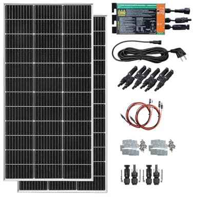 XINPUGUANG 300 watt Impianto solare Plug & Play, balcone centrale elettrica griglia pannello solare sistema 2pcs monocristallino modulo fotovoltaico 150w, 600 watt 230v Micro Inverter