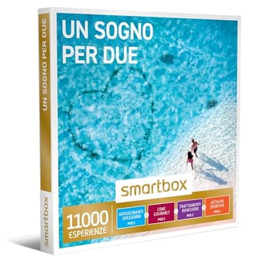 Smartbox - Cofanetto Regalo Un Sogno per Due - Idea Regalo di Coppia - Soggiorni, cene, Benessere o attività Sportive per 2