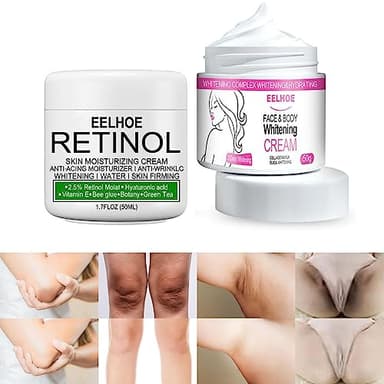 BEROZA 1Set(2pcs) Crema sbiancante per Parti Intime, Crema Sbiancante Zona Intima, Crema schiarente per la Pelle del Corpo Decolorante Naturale per Zone Intime e sensibili Ginocchia ascelle