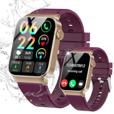 STECEi Smartwatch Uomo Donna Rispondi/Effettua Chiamate, 1.85" Orologio Smartwatch con 113 Sportivo, Impermeabil IP68 Sportivo Watch con Contapassi/Sonno/Cardiofrequenzimetro, Rosso Vivo