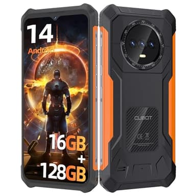 CUBOT KINGKONG ES Rugged Smartphone, Android 14 Rugged Phone, 16GB+128GB/1TB, 6.56" HD+ 90Hz, 48MP+16MP, Telefono Indistruttibile Antiurto Robusto, 5100mAh, Face ID/OTG/GPS/Dual SIM 4G/IP68/5G-WIFI