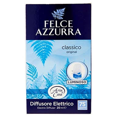 Felce Azzurra - Diffusore Elettrico Classico, Profumatore per Ambienti Luminoso e Fragranza Regolabile, Diffusore Profumo Ambiente per Atmosfera Soffusa a Lungo (75 Giorni), Diffusori Profumatori 20ml